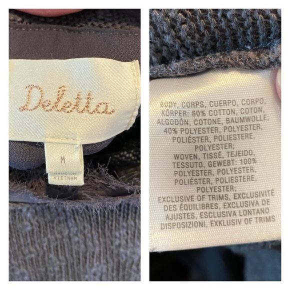 Anthropologie Deletta Nubby Circle Sweater Grey - Picture 15 of 15